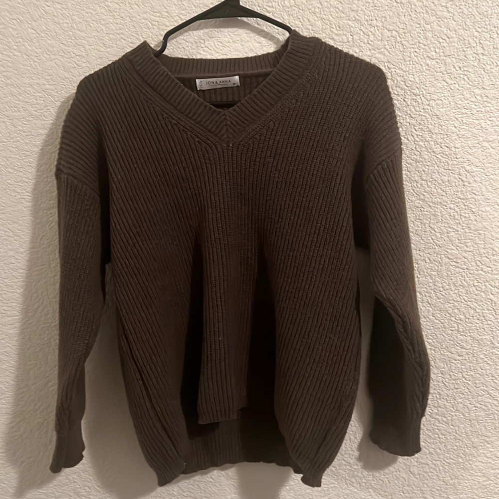 Jon & Anna Contemporary Brown Knitted Sweater